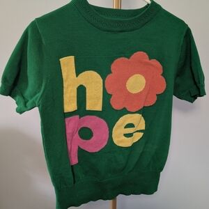 Oxknit Retro Shirt with Colorful 'Hope' Design